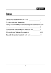 Genius widecam F100 Manual Del Usuario