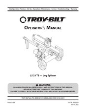 Troy-Bilt LS 33 TB Manual Del Operador