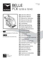 Altrad BELLE PCX 13/40 Manual Del Operador