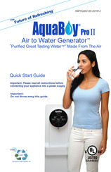 Atmospheric Water Solutions AquaBoy Pro II Guia De Inicio Rapido