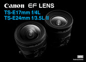 Canon TS-E17mm f/4L Instrucciones