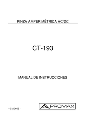 Promax CT-193 Manual De Instrucciones