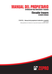 Zepro 77875TL Manual Del Propietário