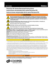Cooper Lighting Metalux PD Serie Instrucciones