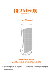 Brandson Equipment 305024 Manual Del Usuario