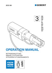 geberit ECO 301 Manual De Operación
