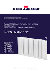 Elnur Gabarron INGENIUM CARE RD14XW R21 Instrucciones De Instalacion Y Uso