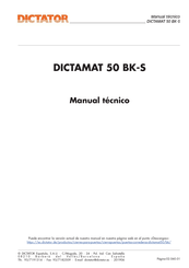 Dictator DICTAMAT 50 BK-S Manual Tecnico