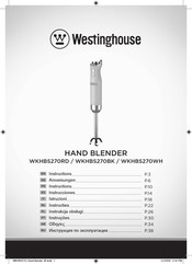 Westinghouse WKHBS270BK Instrucciones