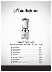 Westinghouse WKBE221RD Instrucciones