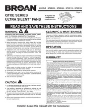 Broan ULTRA SILENT QTXE Serie Manual De Instrucciones