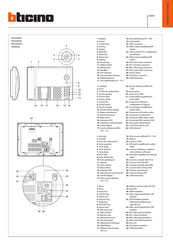 Bticino 323001 Manual Del Usario