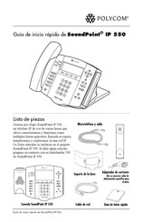 Polycom SoundPoint IP 550 Guia De Inicio Rapido