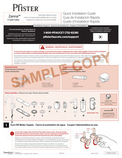 Pfister Zanna F-529-7ZN3 Guía De Instalación Rápida