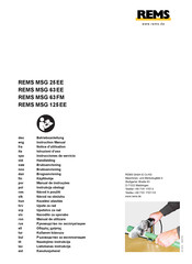 REMS MSG 125 EE Instrucciones De Servicio