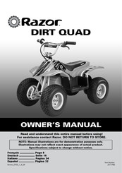 Razor DIRT QUAD Manual Del Propietário