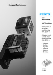 Festo CPV -GE-IP-8 Serie Manual Del Usuario