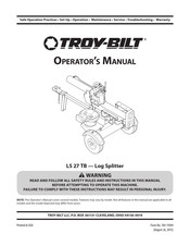 Troy-Bilt LS 27 TB Manual Del Operador