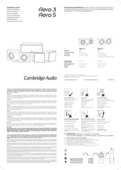 Cambridge Audio Aero 3 Guia De Instalacion