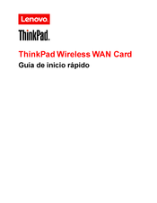 Lenovo ThinkPad Guia De Inicio Rapido