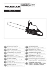 Electrolux McCulloch PRO MAC 54 Información Importante