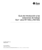 Sun Microsystems Java W2100z Guía De Introducción