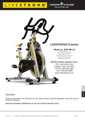 Matrix Indoor cycling LIVESTRONG 2010 SB LS Manual De Instrucciones