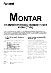 Roland TD-5 Instrucciones De Montaje