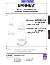 Barnes QDX25-SS Serie Manual De Instalación Y Operación