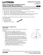 Lutron Radio Powr Savr LRF2-VKLB-P Manual Del Usuario