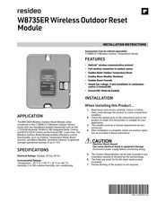 resideo W8735ER Instrucciones Para La Instalación