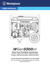 Westinghouse WGen3600DFcv Manual De Usuario