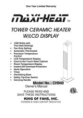 King of Fans MAXI-HEAT CH940 Manual De Usario