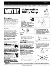 Wayne GFU Serie Manual De Instrucciones De Operación Y Partes