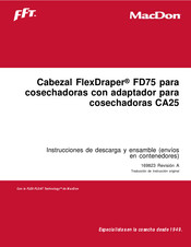 MacDon FlexDraper FD75 Instrucciones De Descarga Y Ensamble