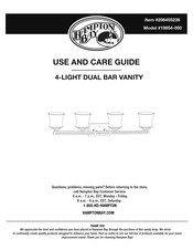 Hampton Bay 19854-000 Guía De Uso Y Cuidado