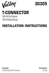 Valley T-CONNECTOR 30305 Instrucciones De Instalación