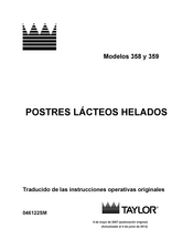 Taylor 359 Manual De Instrucciones Operativas