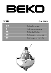 Beko CHA 28020 Instrucciones Para El Uso