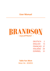 Brandson Equipment 303055 Manual Del Usuario