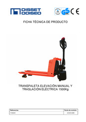 Disset Odiseo TH0020 Ficha Técnica De Producto