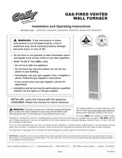 COZY W505GPPD Instrucciones De Instalación Y Funcionamiento