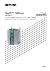 Siemens SIMOREG DC-MASTER 6RA70 Manual Del Usuario