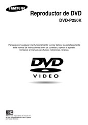 Samsung DVD-P250K Manual De Instrucciones