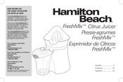 Hamilton Beach FreshMix Manual Del Usuario