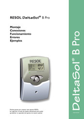 Resol DeltaSol B Pro Manual Del Usuario