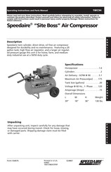 Speedaire 1WC94 Manual De Instrucciones De Operación Y Lista De Partes