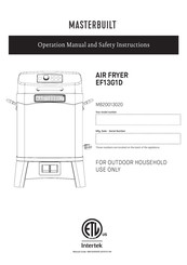 Masterbuilt MB20013020 Manual De Operación E Instrucciones De Seguridad