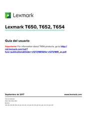 Lexmark T652 Guia Del Usuario