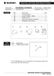 Suzuki 94600-1083 Serie Instrucciones De Instalación